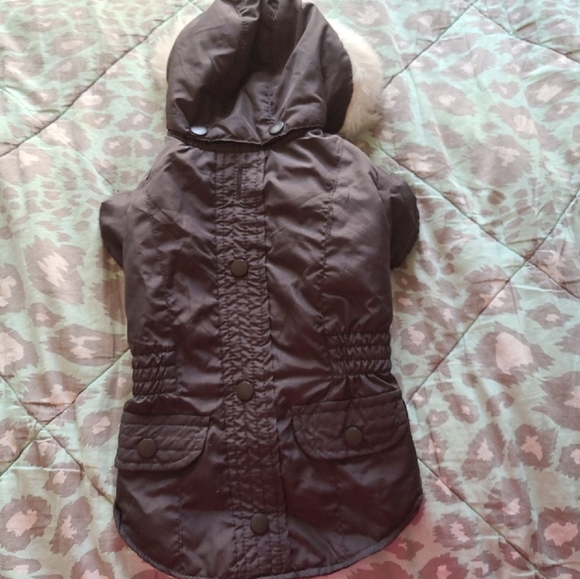 Eastside collection small dog coat color brown size s/m - Picture 2 of 11